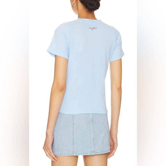 Mayfair Group Light Blue Zodiac Astrology Chart Graphic Baby Tee Sz M/L - Picture 2 of 6